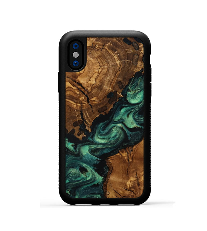iPhone Xs Wood Phone Case - Yisroel (Ancient Olive, 818691)