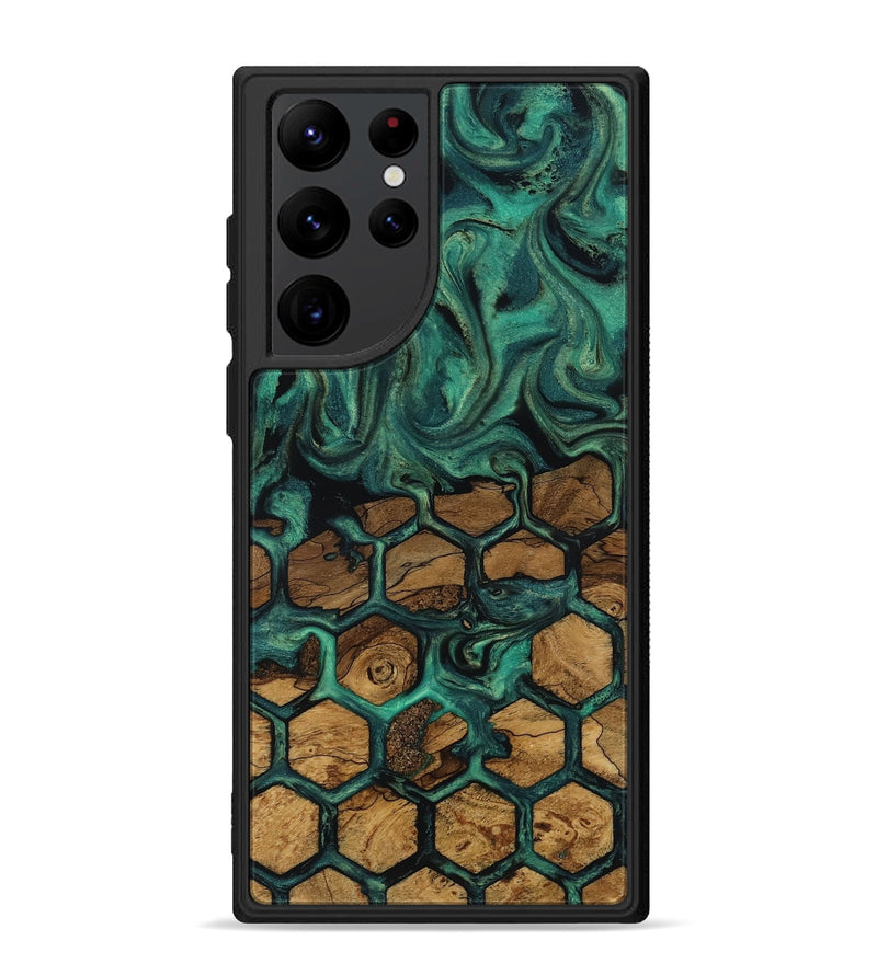 Galaxy S22 Ultra Wood Phone Case - Lolita (Ancient Olive, 818692)