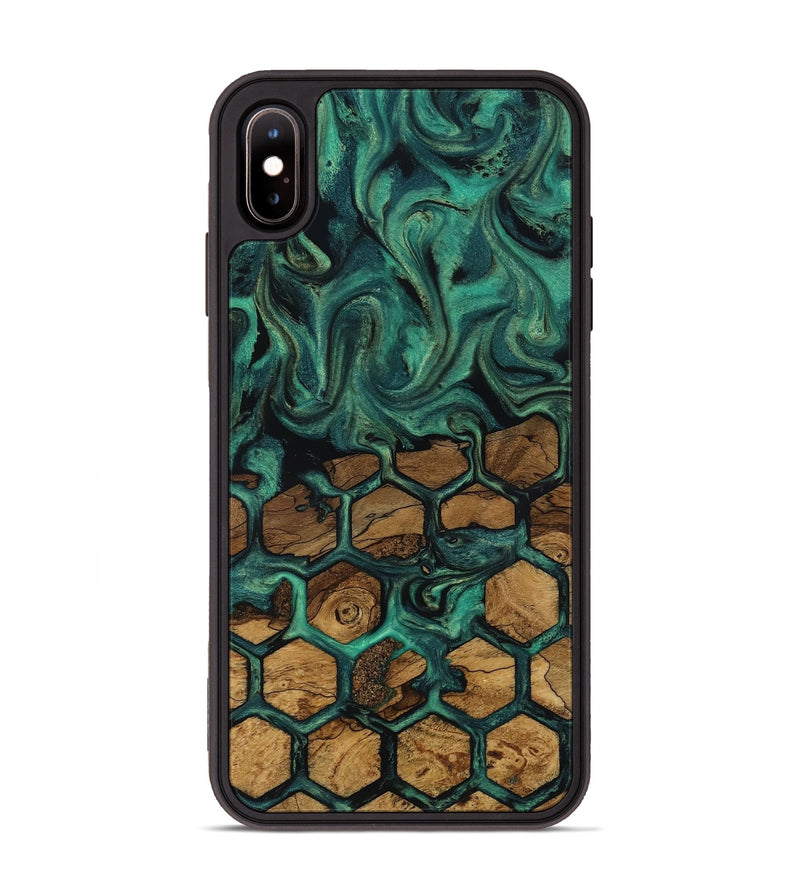 iPhone Xs Max Wood Phone Case - Lolita (Ancient Olive, 818692)
