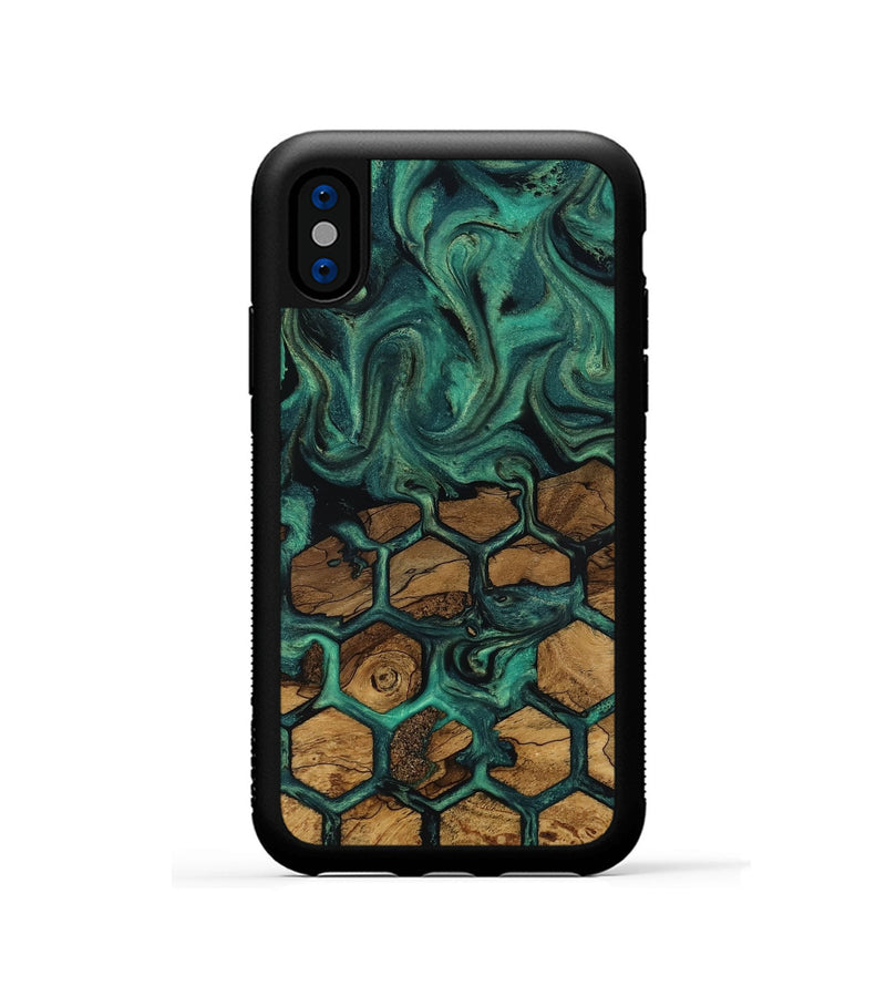 iPhone Xs Wood Phone Case - Lolita (Ancient Olive, 818692)