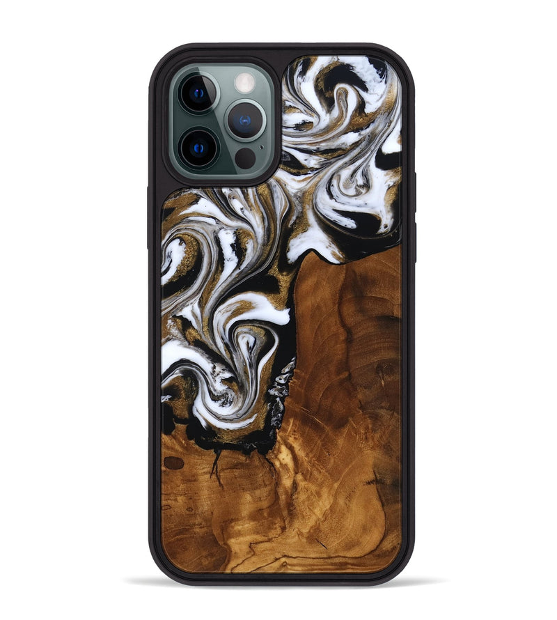 iPhone 12 Pro Max Wood Phone Case - Aila (Ancient Olive, 818696)