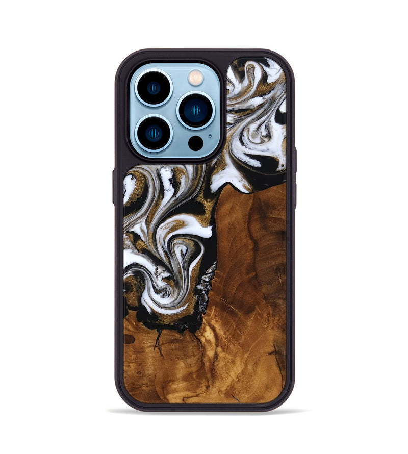 iPhone 14 Pro Wood Phone Case - Aila (Ancient Olive, 818696)