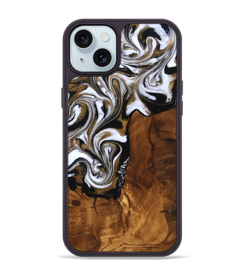 iPhone 15 Plus Wood Phone Case - Aila (Ancient Olive, 818696)