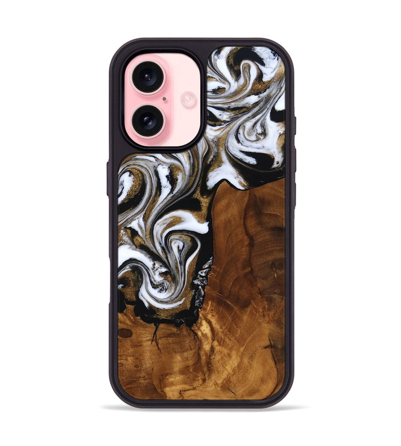 iPhone 16 Wood Phone Case - Aila (Ancient Olive, 818696)