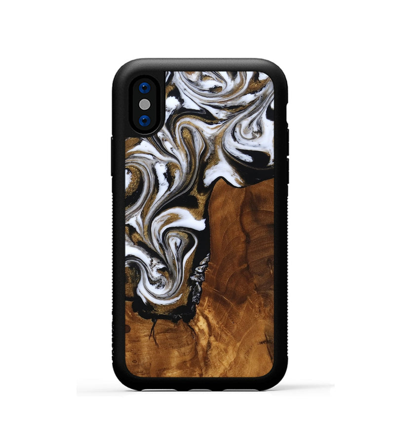 iPhone Xs Wood Phone Case - Aila (Ancient Olive, 818696)