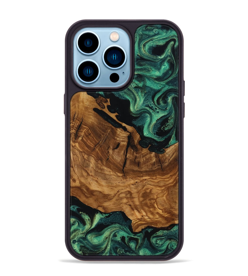 iPhone 14 Pro Max Wood Phone Case - Rosario (Ancient Olive, 818697)