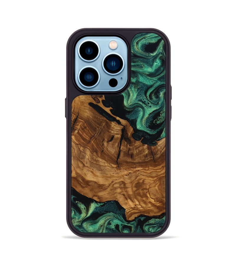 iPhone 14 Pro Wood Phone Case - Rosario (Ancient Olive, 818697)