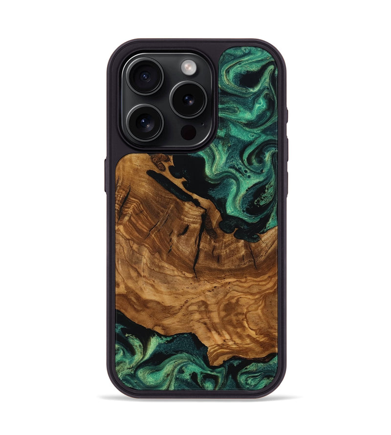 iPhone 15 Pro Wood Phone Case - Rosario (Ancient Olive, 818697)