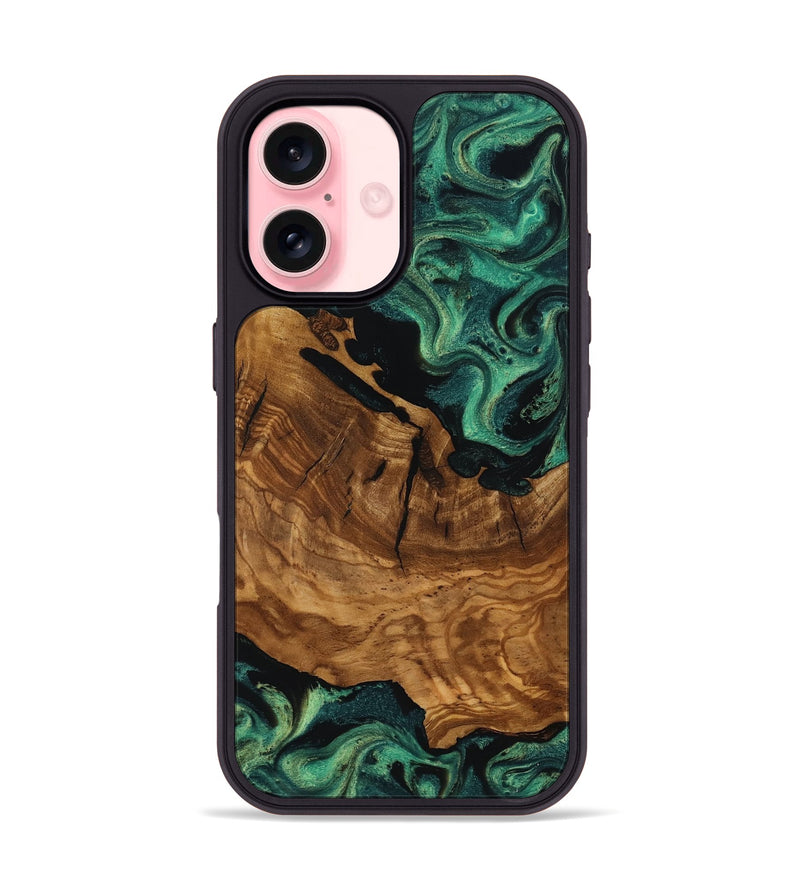 iPhone 16 Wood Phone Case - Rosario (Ancient Olive, 818697)
