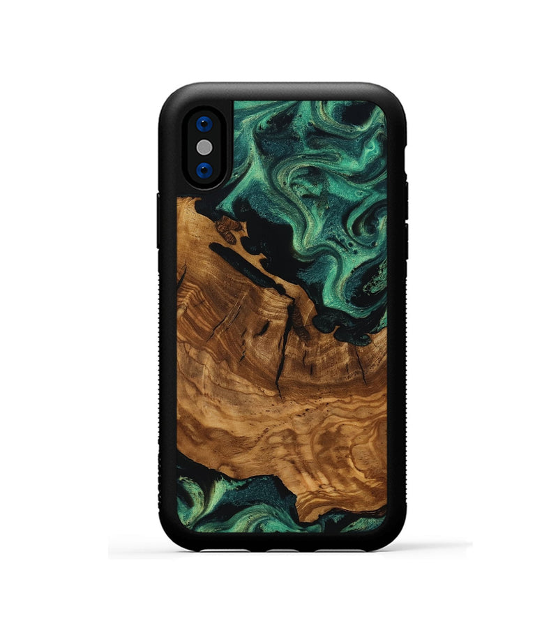 iPhone Xs Wood Phone Case - Rosario (Ancient Olive, 818697)
