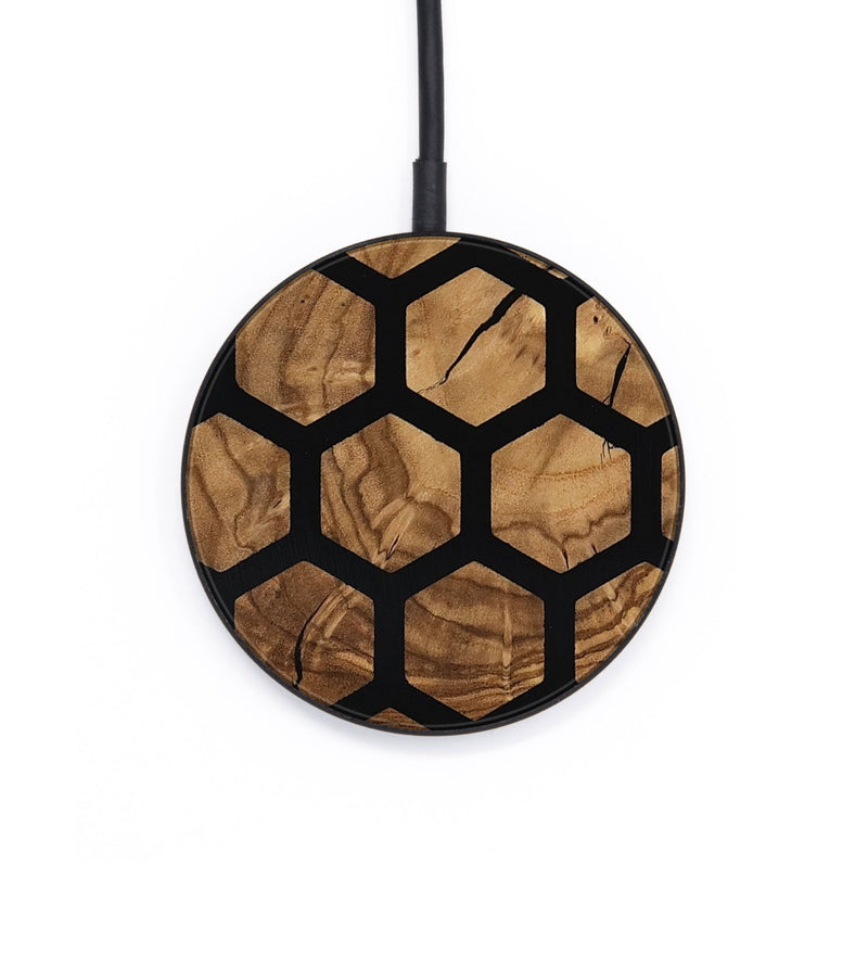 Circle Wood Wireless Charger - Violet (Ancient Olive, 818702)