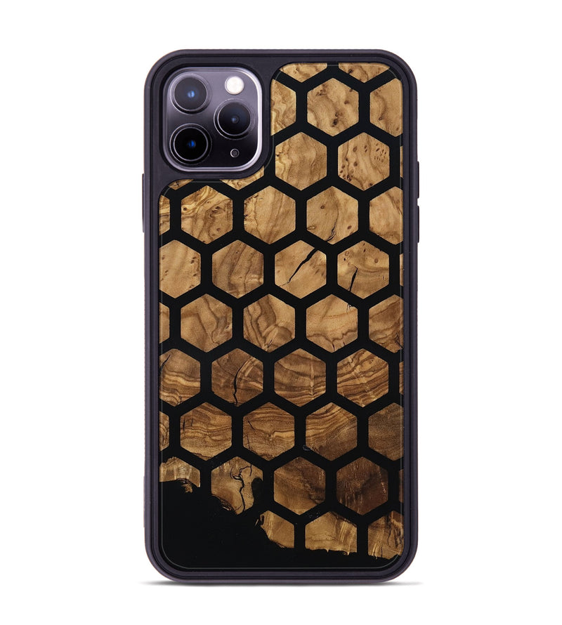 iPhone 11 Pro Max Wood Phone Case - Violet (Ancient Olive, 818702)