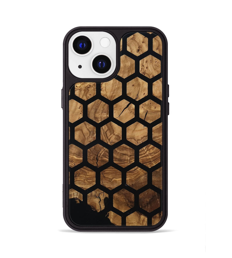 iPhone 13 Wood Phone Case - Violet (Ancient Olive, 818702)
