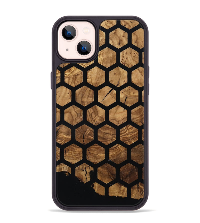 iPhone 14 Plus Wood Phone Case - Violet (Ancient Olive, 818702)