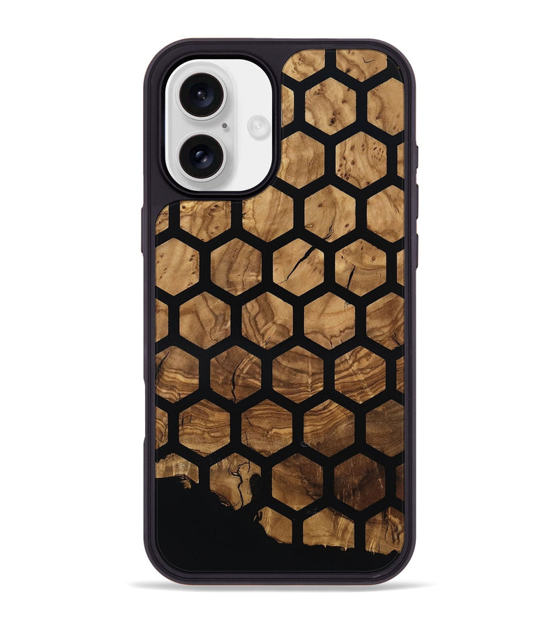 iPhone 16 Plus Wood Phone Case - Violet (Ancient Olive, 818702)