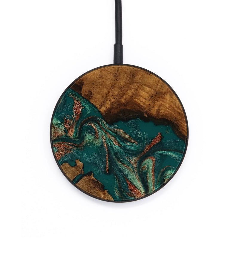 Circle Wood Wireless Charger - Katlyn (Ancient Olive, 818705)