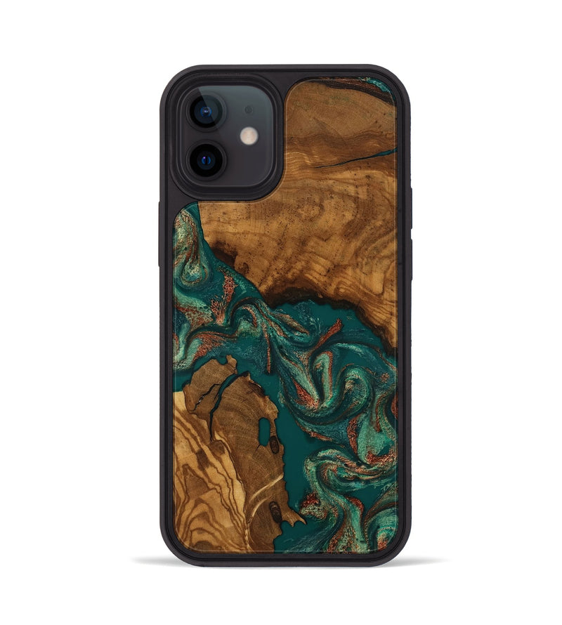 iPhone 12 Wood Phone Case - Katlyn (Ancient Olive, 818705)