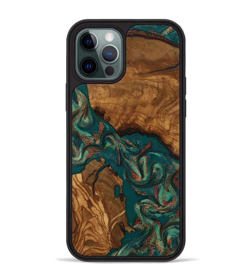 iPhone 12 Pro Max Wood Phone Case - Katlyn (Ancient Olive, 818705)