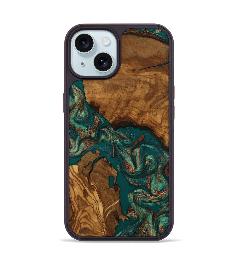 iPhone 15 Wood Phone Case - Katlyn (Ancient Olive, 818705)