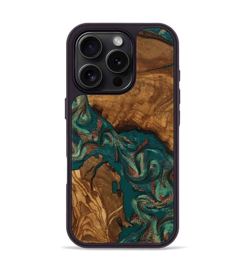 iPhone 16 Pro Wood Phone Case - Katlyn (Ancient Olive, 818705)