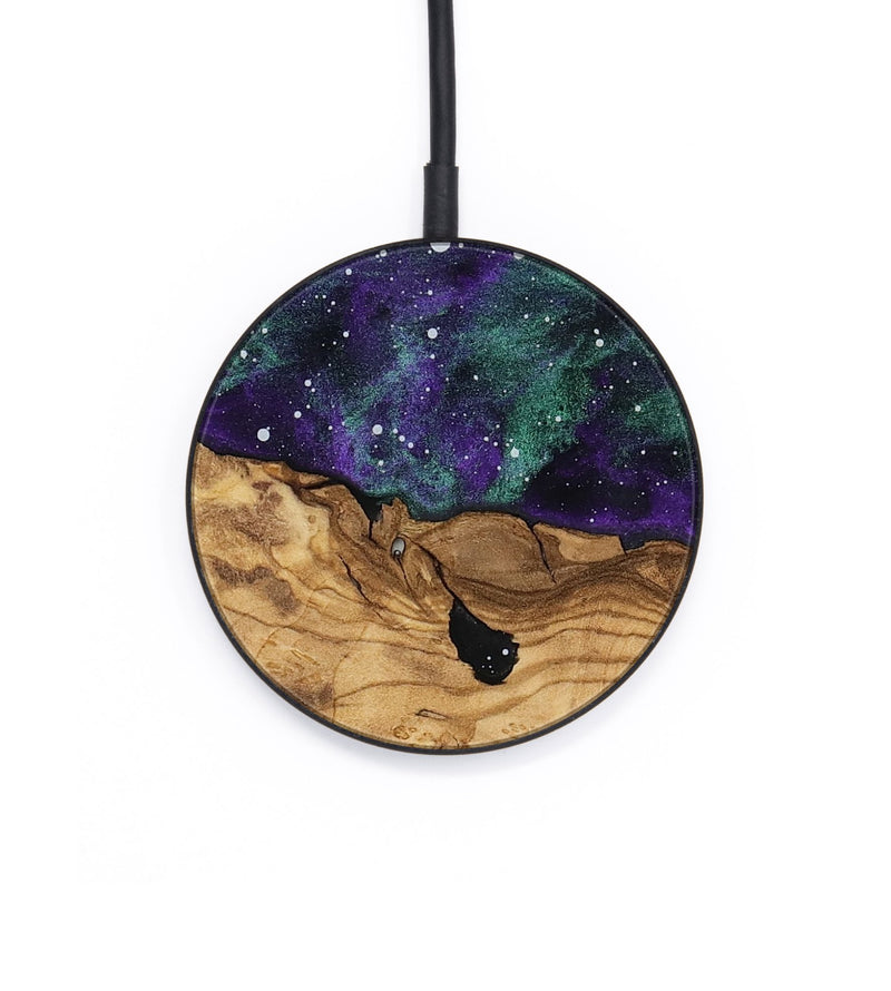 Circle Wood Wireless Charger - Lorene (Ancient Olive, 818707)