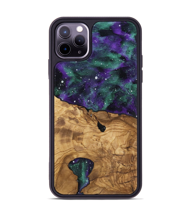 iPhone 11 Pro Max Wood Phone Case - Lorene (Ancient Olive, 818707)