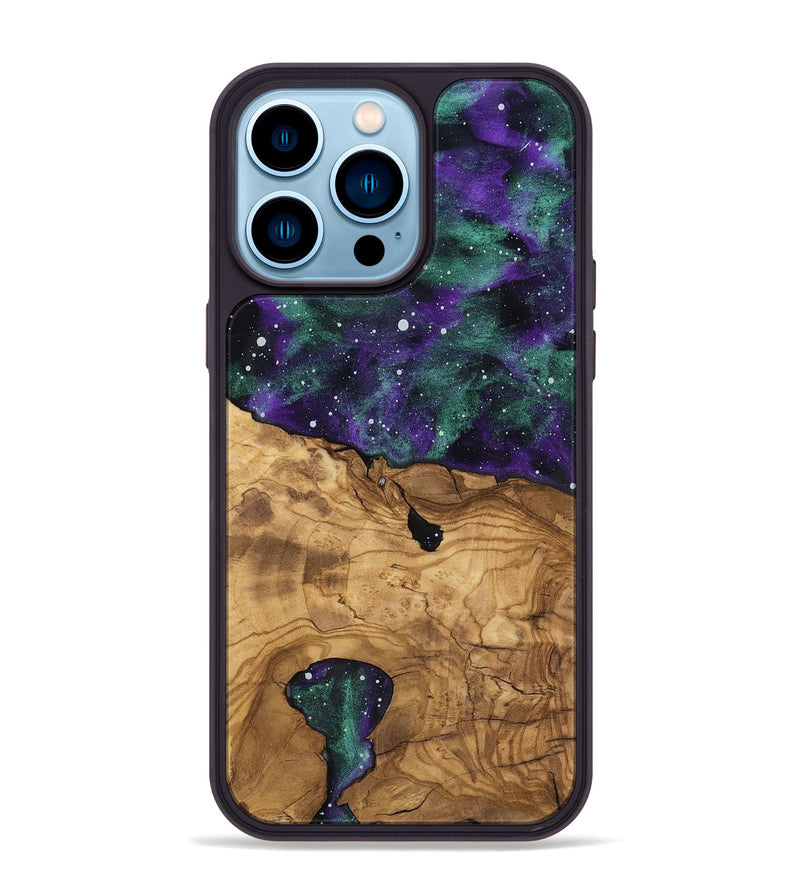 iPhone 14 Pro Max Wood Phone Case - Lorene (Ancient Olive, 818707)