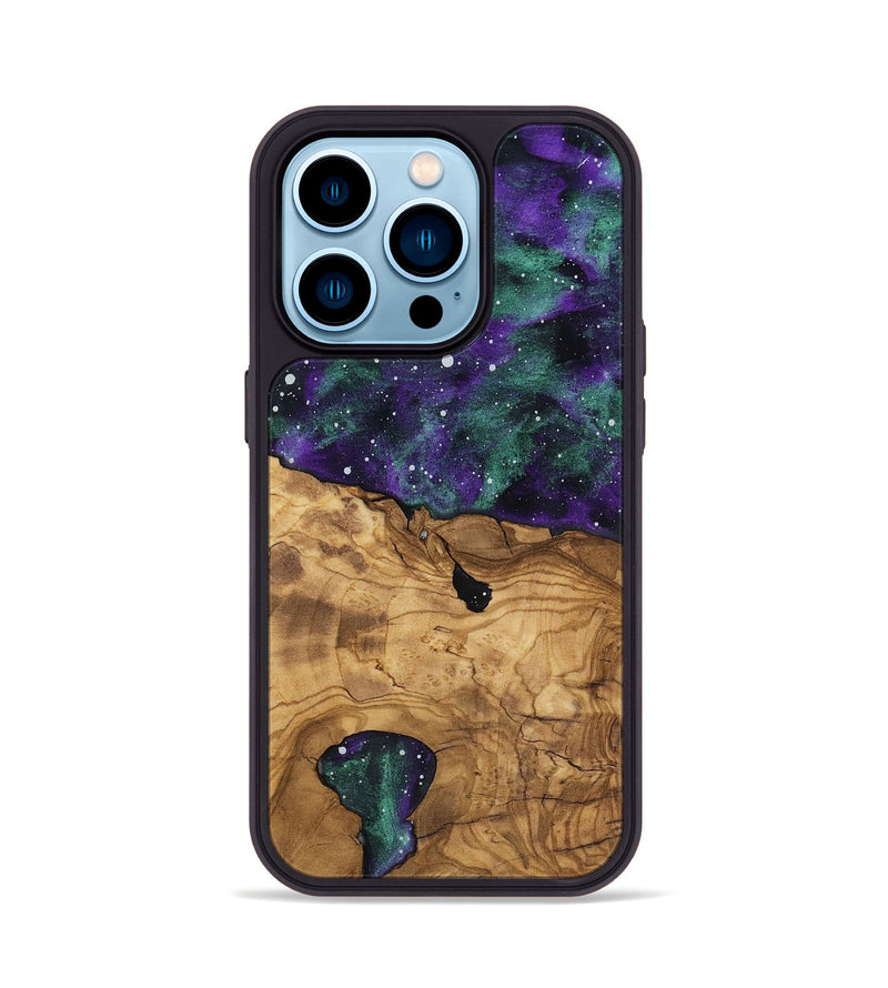 iPhone 14 Pro Wood Phone Case - Lorene (Ancient Olive, 818707)