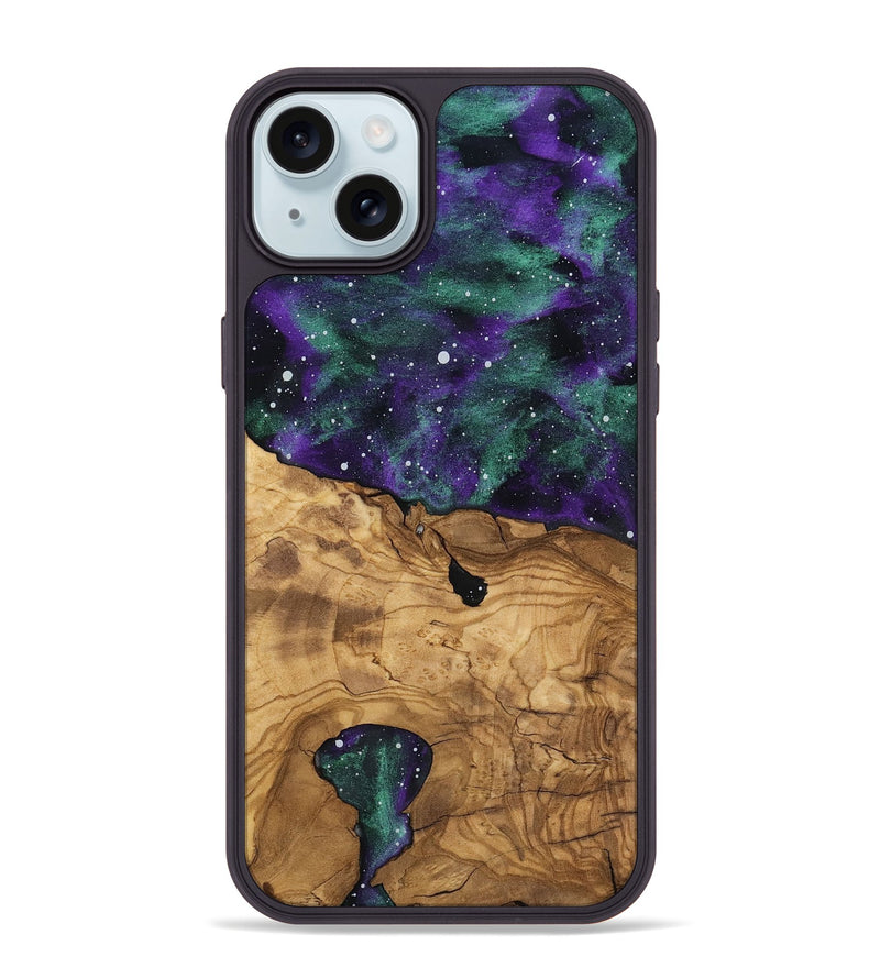iPhone 15 Plus Wood Phone Case - Lorene (Ancient Olive, 818707)