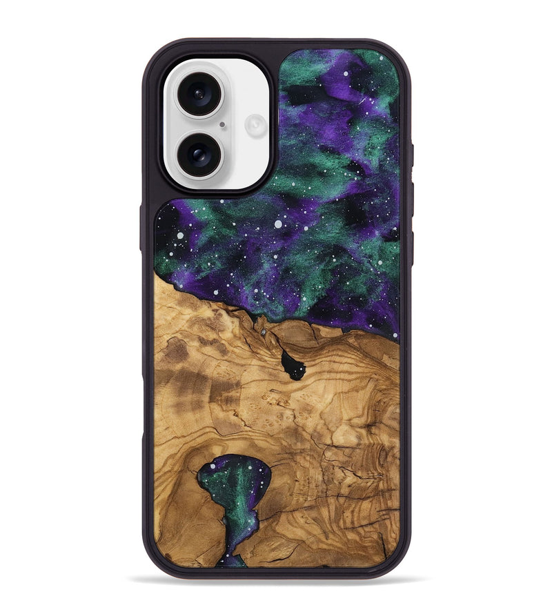 iPhone 16 Plus Wood Phone Case - Lorene (Ancient Olive, 818707)