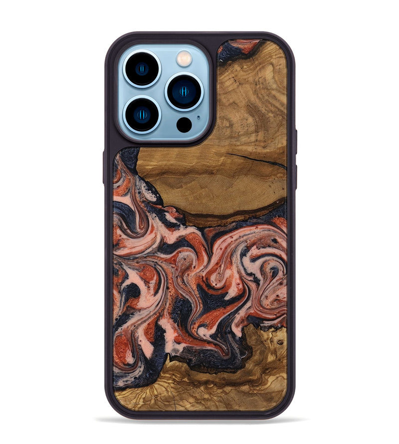iPhone 14 Pro Max Wood Phone Case - Jasen (Ancient Olive, 818708)