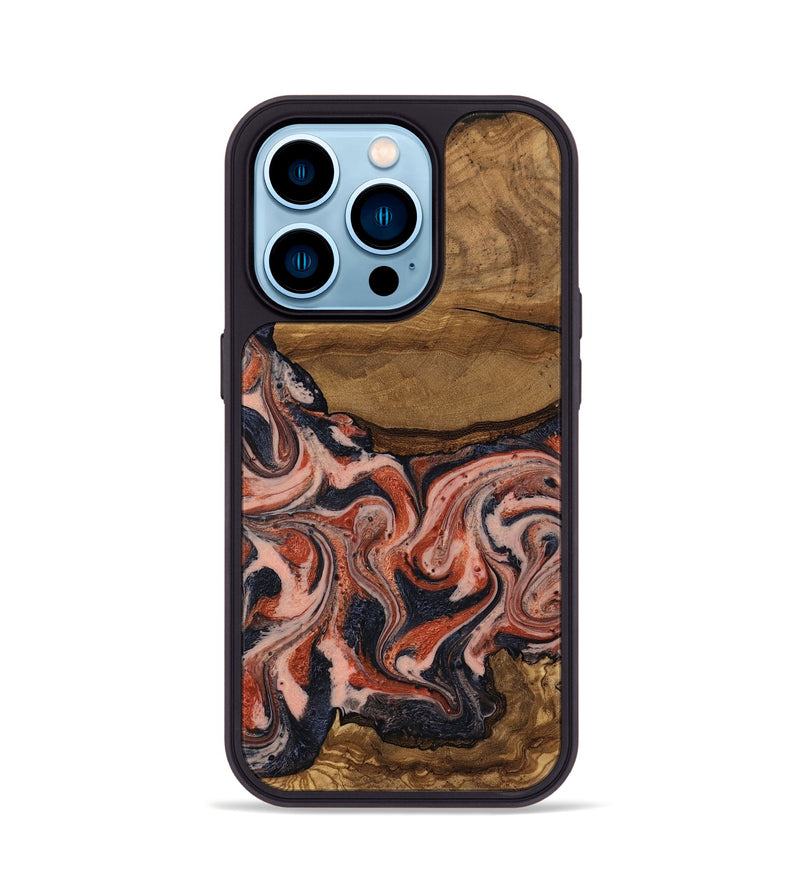 iPhone 14 Pro Wood Phone Case - Jasen (Ancient Olive, 818708)