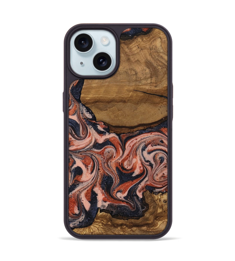 iPhone 15 Wood Phone Case - Jasen (Ancient Olive, 818708)