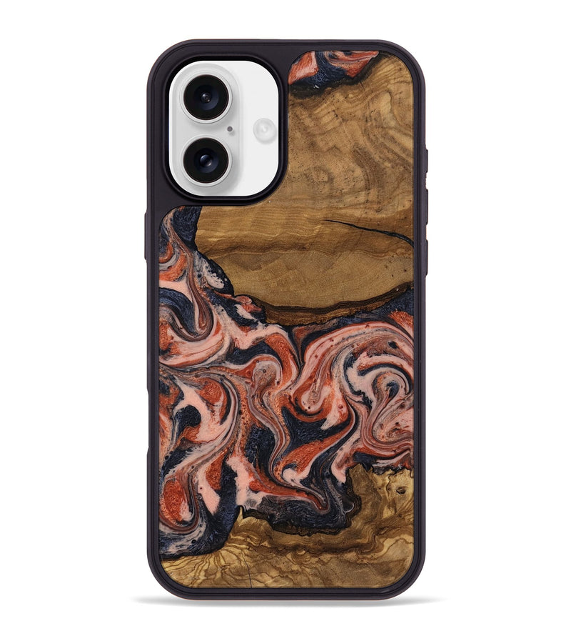 iPhone 16 Plus Wood Phone Case - Jasen (Ancient Olive, 818708)
