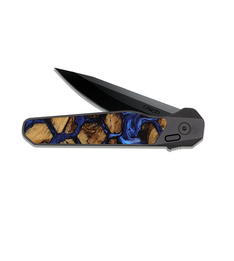 EDC Dark Slate Wood Pocket Knife - Alva (Ancient Olive, 818713)