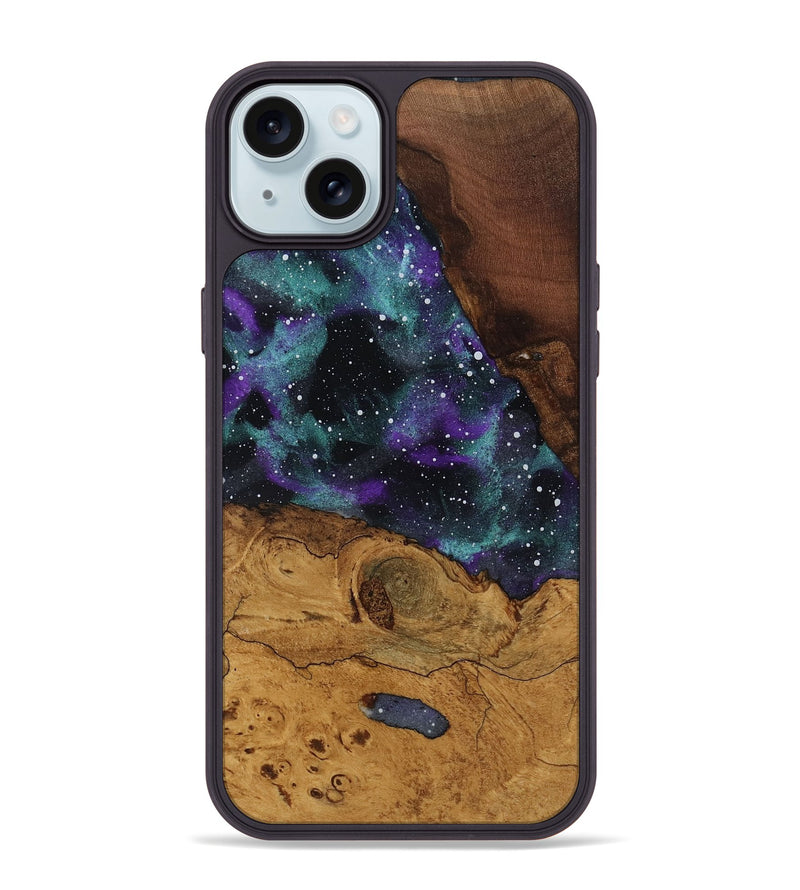 iPhone 15 Plus Wood Phone Case - Leandra (Ancient Olive, 818717)