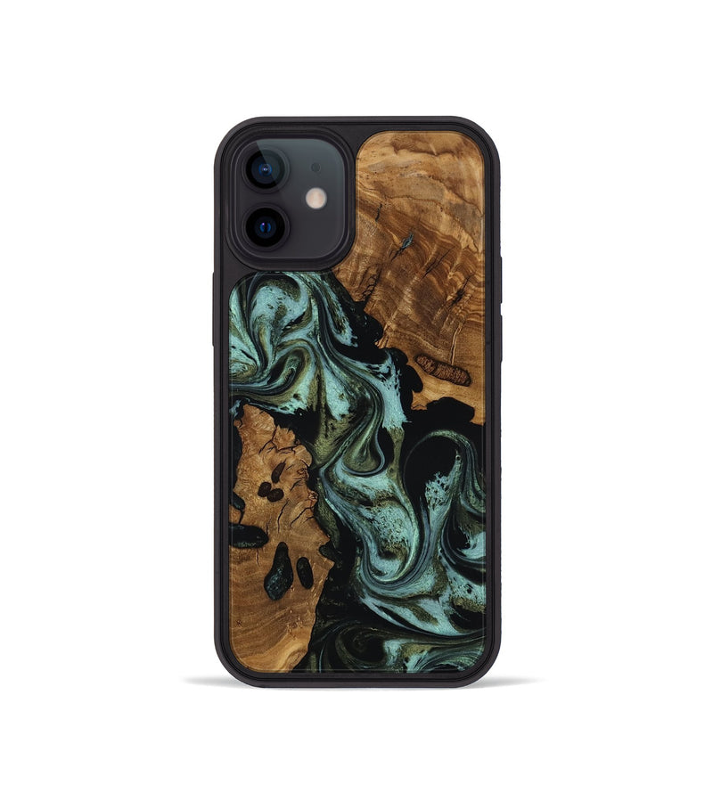 iPhone 12 mini Wood Phone Case - Aleah (Ancient Olive, 818721)