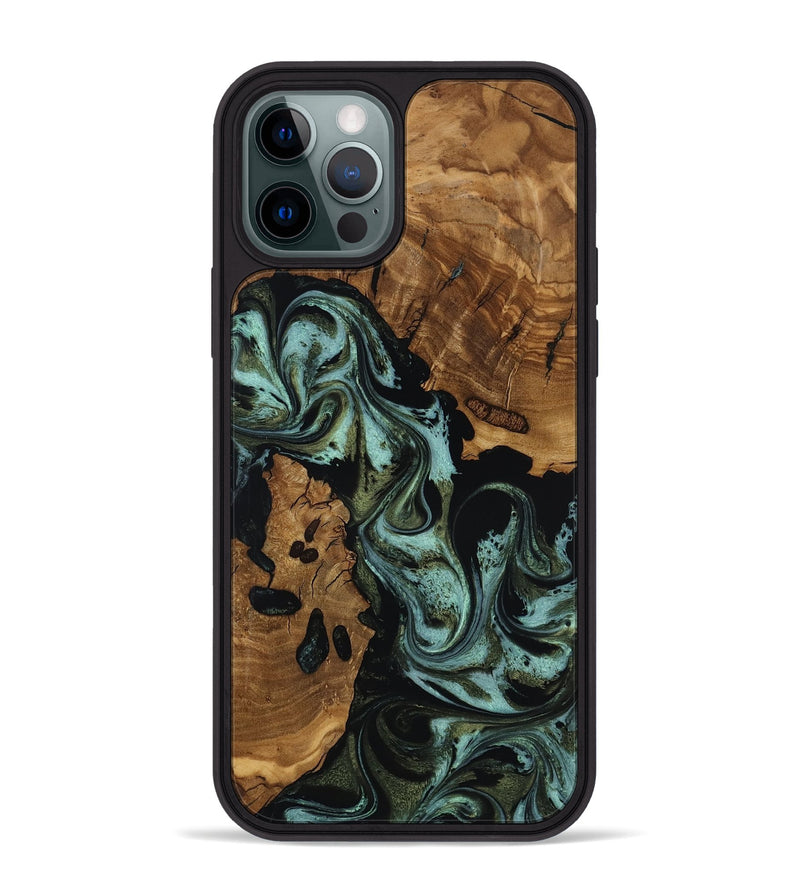 iPhone 12 Pro Max Wood Phone Case - Aleah (Ancient Olive, 818721)