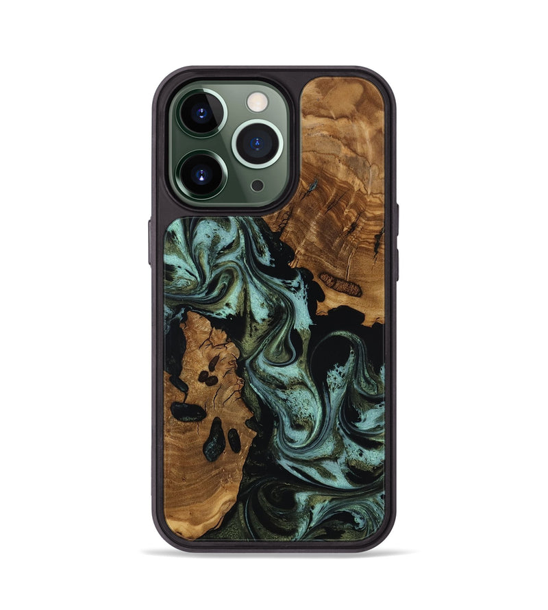 iPhone 13 Pro Wood Phone Case - Aleah (Ancient Olive, 818721)