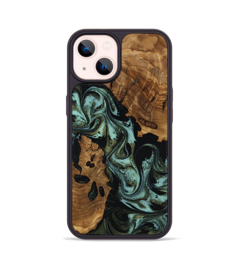 iPhone 14 Wood Phone Case - Aleah (Ancient Olive, 818721)