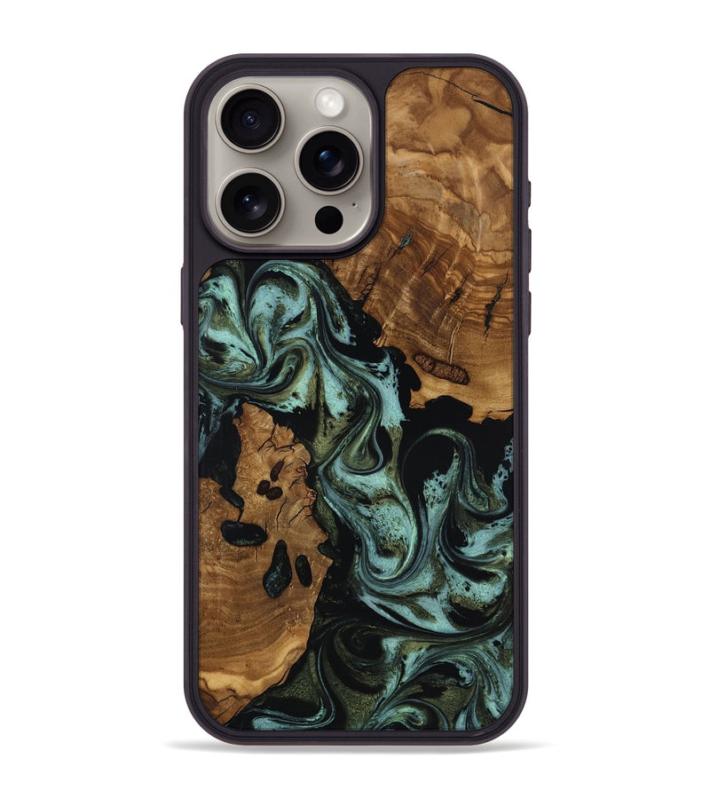 iPhone 15 Pro Max Wood Phone Case - Aleah (Ancient Olive, 818721)