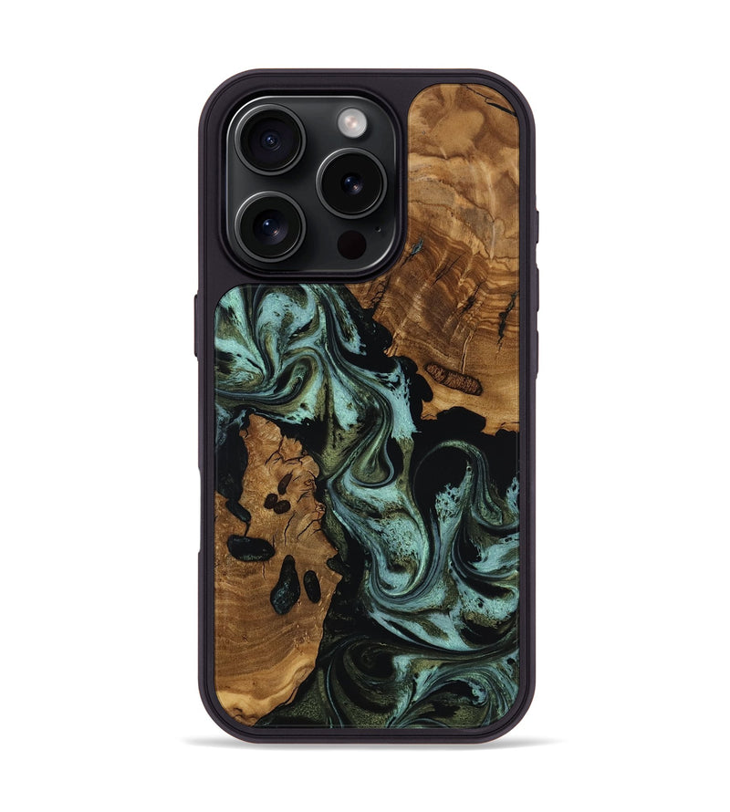 iPhone 16 Pro Wood Phone Case - Aleah (Ancient Olive, 818721)