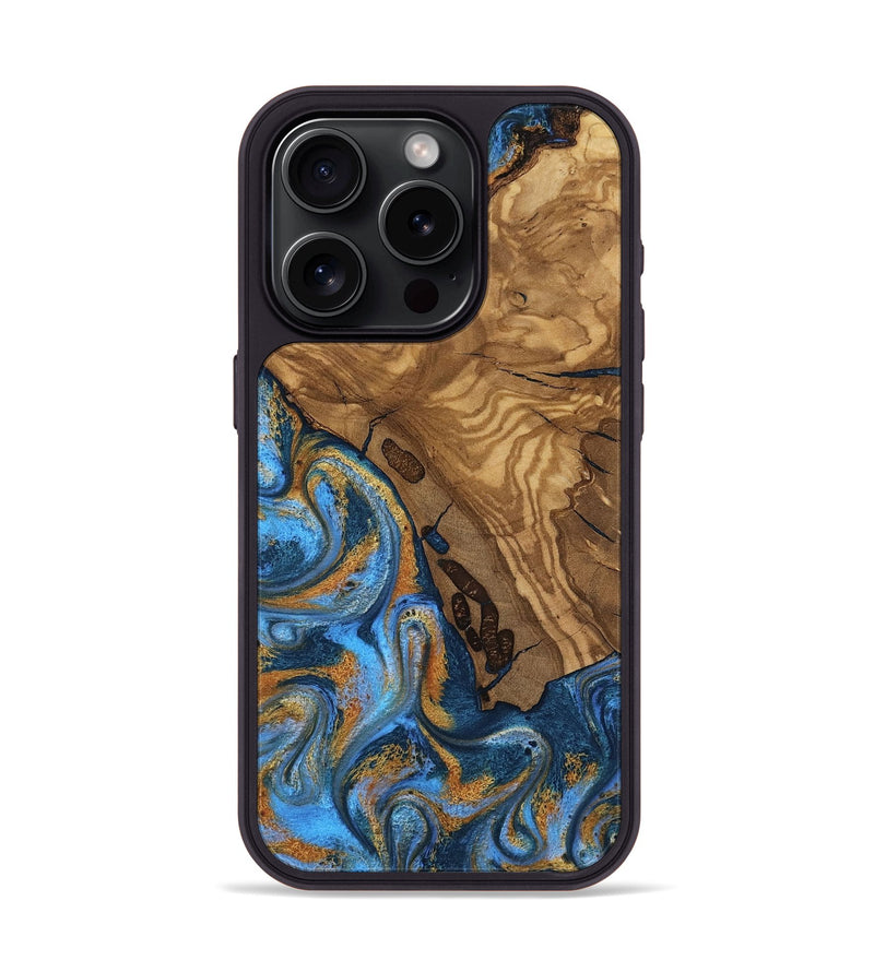iPhone 15 Pro Wood Phone Case - Quiana (Ancient Olive, 818722)