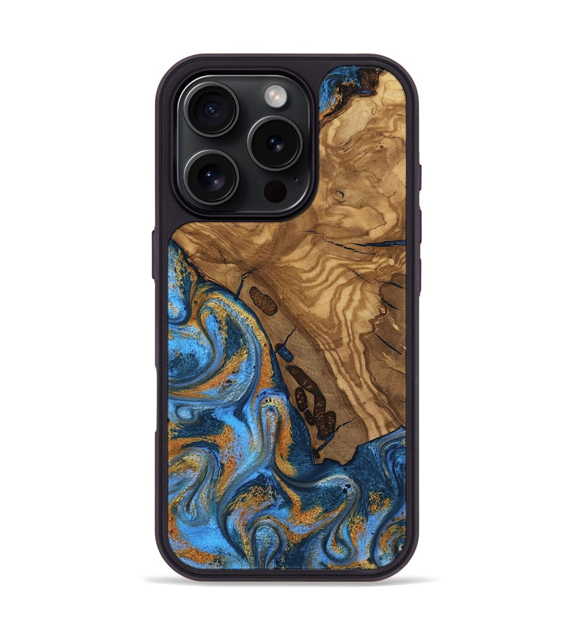 iPhone 16 Pro Wood Phone Case - Quiana (Ancient Olive, 818722)