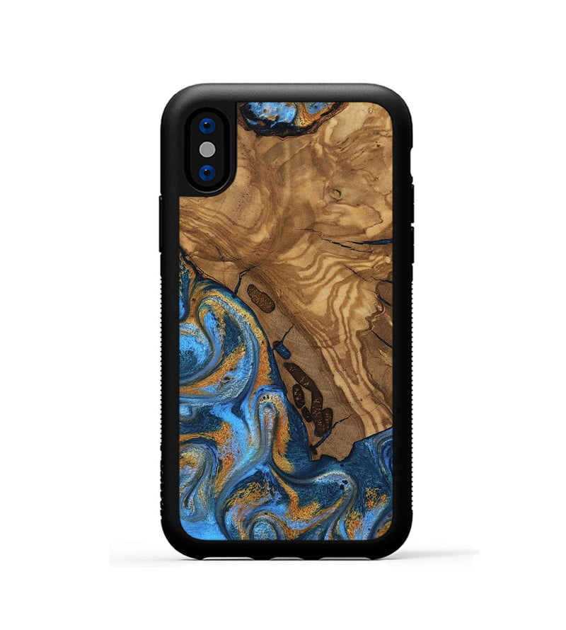 iPhone Xs Wood Phone Case - Quiana (Ancient Olive, 818722)