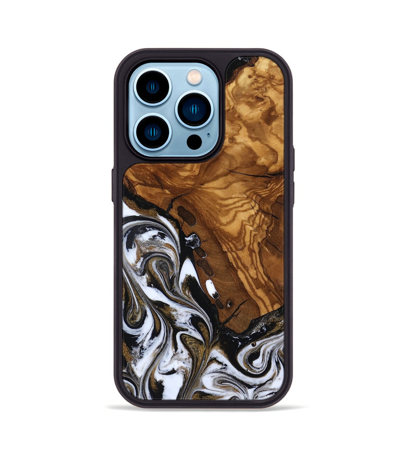 iPhone 14 Pro Wood Phone Case - Darius (Ancient Olive, 818728)