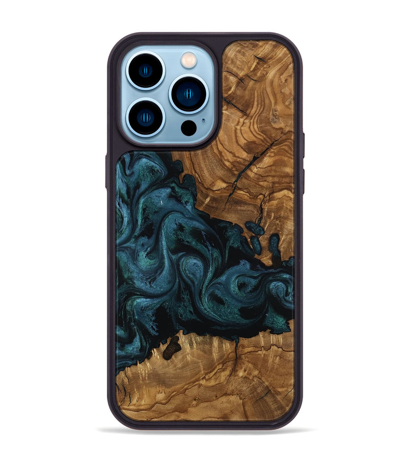 iPhone 14 Pro Max Wood Phone Case - Romeo (Ancient Olive, 818729)