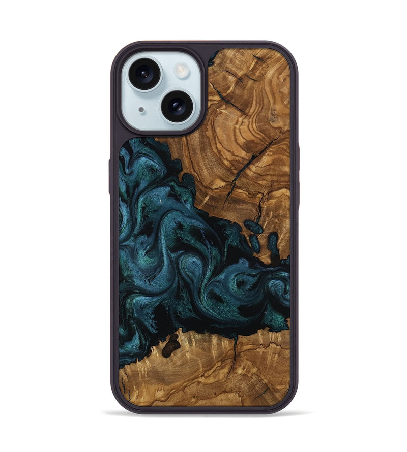 iPhone 15 Wood Phone Case - Romeo (Ancient Olive, 818729)