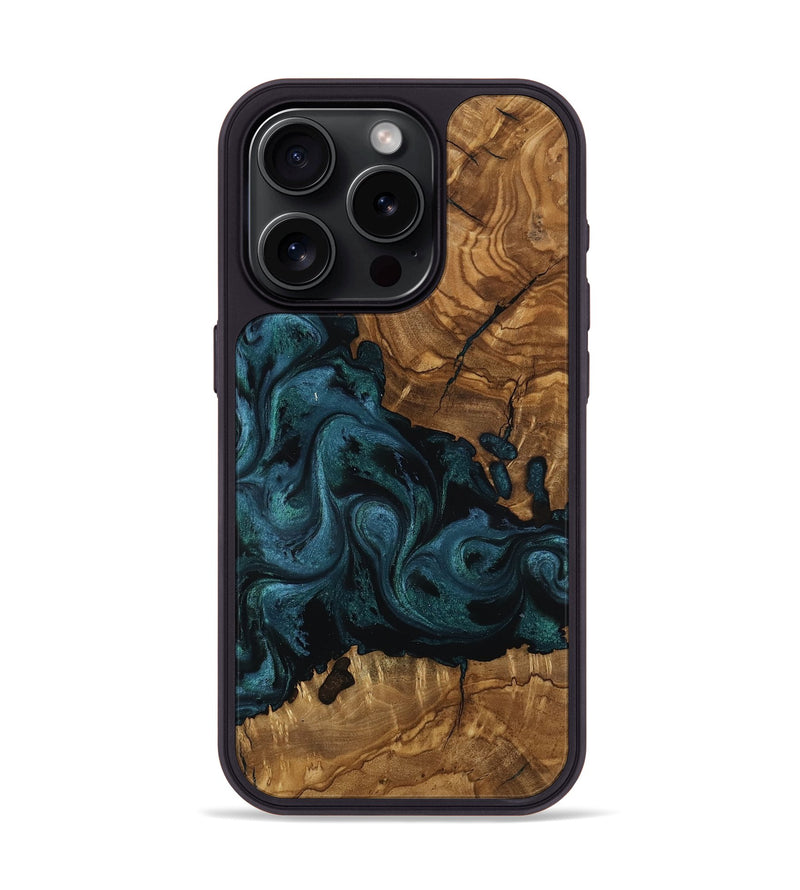 iPhone 15 Pro Wood Phone Case - Romeo (Ancient Olive, 818729)