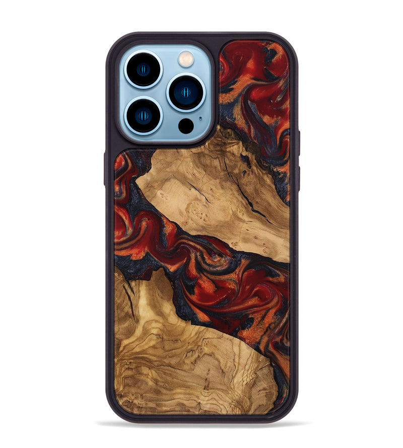 iPhone 14 Pro Max Wood Phone Case - Yahya (Ancient Olive, 818736)